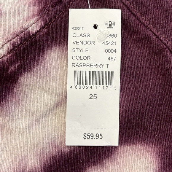 PacSun NWT Eco Raspberry Tie Dye Buttonfly High Waisted Straight Leg Jeans - Picture 10 of 15